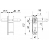 Ручка Fuaro (Фуаро) дверная DH-0433 NE (ЧЕРНАЯ) с пружиной для замка (FL-0432, 0433, 0434), НЕЙЛОН  - Производство дверей "ДорОптКомплект" Екатеринбург